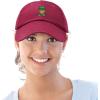 imageDALIX Embroidered Lucky Gnome St Patricks Dad Saint Pattys Cap Hat WomenMaroon