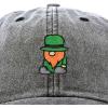 imageDALIX Embroidered Lucky Gnome St Patricks Dad Saint Pattys Cap Hat WomenWashed Black