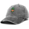 imageDALIX Embroidered Lucky Gnome St Patricks Dad Saint Pattys Cap Hat WomenWashed Black