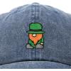 imageDALIX Embroidered Lucky Gnome St Patricks Dad Saint Pattys Cap Hat WomenWashed Navy Blue