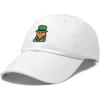 imageDALIX Embroidered Lucky Gnome St Patricks Dad Saint Pattys Cap Hat WomenWhite