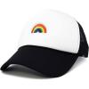 imageDALIX Embroidered Rainbow Trucker Cap Hat Men WomenBlack White