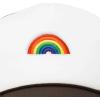 imageDALIX Embroidered Rainbow Trucker Cap Hat Men WomenBrown White