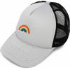 imageDALIX Embroidered Rainbow Trucker Cap Hat Men WomenGray Black