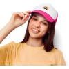 imageDALIX Embroidered Rainbow Trucker Cap Hat Men WomenHot Pink White