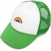 imageDALIX Embroidered Rainbow Trucker Cap Hat Men WomenKelly White
