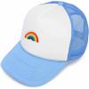 imageDALIX Embroidered Rainbow Trucker Cap Hat Men WomenLight Blue White