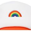 imageDALIX Embroidered Rainbow Trucker Cap Hat Men WomenOrange White