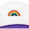 imageDALIX Embroidered Rainbow Trucker Cap Hat Men WomenPurple White