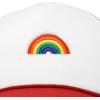 imageDALIX Embroidered Rainbow Trucker Cap Hat Men WomenRed White