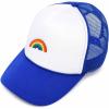 imageDALIX Embroidered Rainbow Trucker Cap Hat Men WomenRoyal White