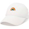 imageDALIX Embroidered Rainbow Trucker Cap Hat Men WomenWhite