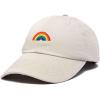 imageDALIX Rainbow Baseball Cap Womens Hats Cute Hat Soft Cotton CapsBeige