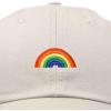 imageDALIX Rainbow Baseball Cap Womens Hats Cute Hat Soft Cotton CapsBeige