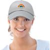 imageDALIX Rainbow Baseball Cap Womens Hats Cute Hat Soft Cotton CapsGray