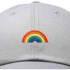 imageDALIX Rainbow Baseball Cap Womens Hats Cute Hat Soft Cotton CapsGray
