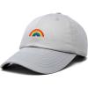 imageDALIX Rainbow Baseball Cap Womens Hats Cute Hat Soft Cotton CapsGray