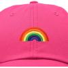 imageDALIX Rainbow Baseball Cap Womens Hats Cute Hat Soft Cotton CapsHot Pink
