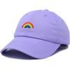 imageDALIX Rainbow Baseball Cap Womens Hats Cute Hat Soft Cotton CapsLavender