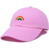 imageDALIX Rainbow Baseball Cap Womens Hats Cute Hat Soft Cotton CapsLight Pink