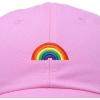 imageDALIX Rainbow Baseball Cap Womens Hats Cute Hat Soft Cotton CapsLight Pink