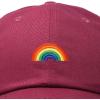 imageDALIX Rainbow Baseball Cap Womens Hats Cute Hat Soft Cotton CapsMaroon