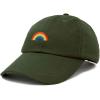 imageDALIX Rainbow Baseball Cap Womens Hats Cute Hat Soft Cotton CapsOlive