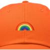 imageDALIX Rainbow Baseball Cap Womens Hats Cute Hat Soft Cotton CapsOrange