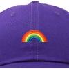 imageDALIX Rainbow Baseball Cap Womens Hats Cute Hat Soft Cotton CapsPurple