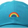 imageDALIX Rainbow Baseball Cap Womens Hats Cute Hat Soft Cotton CapsTeal