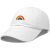 imageDALIX Rainbow Baseball Cap Womens Hats Cute Hat Soft Cotton CapsWhite