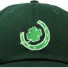imageSt Patricks Lucky Horseshoe Hat Men Womens Embroidered Baseball CapDark Green