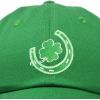 imageSt Patricks Lucky Horseshoe Hat Men Womens Embroidered Baseball CapKelly Green