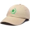 imageSt Patricks Lucky Horseshoe Hat Men Womens Embroidered Baseball CapKhaki