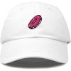 imageDALIX Donut Embroidered Mens Cotton Dad Hat Baseball CapWhite