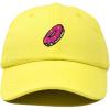 imageDALIX Donut Embroidered Mens Cotton Dad Hat Baseball CapYellow