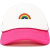 imageDALIX Embroidered Rainbow Trucker Cap Hat Men WomenHot Pink White