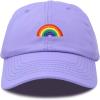 imageDALIX Rainbow Baseball Cap Womens Hats Cute Hat Soft Cotton CapsLavender
