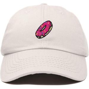 imageDALIX Donut Embroidered Mens Cotton Dad Hat Baseball CapBeige