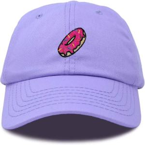 imageDALIX Donut Embroidered Mens Cotton Dad Hat Baseball CapLavender