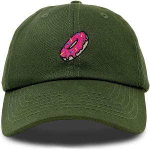 imageDALIX Donut Embroidered Mens Cotton Dad Hat Baseball CapOlive