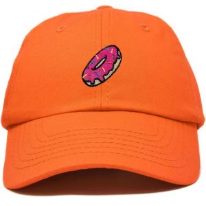imageDALIX Donut Embroidered Mens Cotton Dad Hat Baseball CapOrange