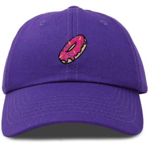 imageDALIX Donut Embroidered Mens Cotton Dad Hat Baseball CapPurple