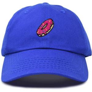 imageDALIX Donut Embroidered Mens Cotton Dad Hat Baseball CapRoyal Blue
