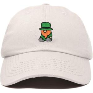 imageDALIX Embroidered Lucky Gnome St Patricks Dad Saint Pattys Cap Hat WomenBeige