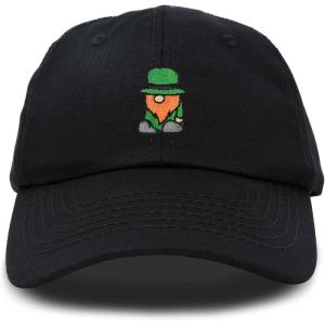 imageDALIX Embroidered Lucky Gnome St Patricks Dad Saint Pattys Cap Hat WomenBlack