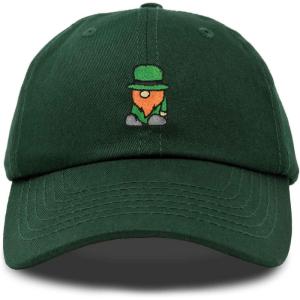 imageDALIX Embroidered Lucky Gnome St Patricks Dad Saint Pattys Cap Hat WomenDark Green