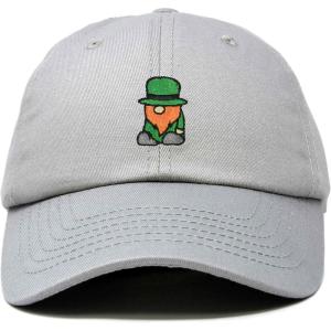 imageDALIX Embroidered Lucky Gnome St Patricks Dad Saint Pattys Cap Hat WomenGray