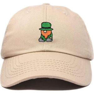 imageDALIX Embroidered Lucky Gnome St Patricks Dad Saint Pattys Cap Hat WomenKhaki