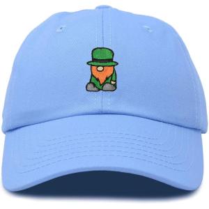 imageDALIX Embroidered Lucky Gnome St Patricks Dad Saint Pattys Cap Hat WomenLight Blue